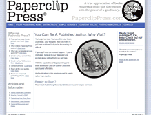 Tablet Screenshot of paperclippress.com